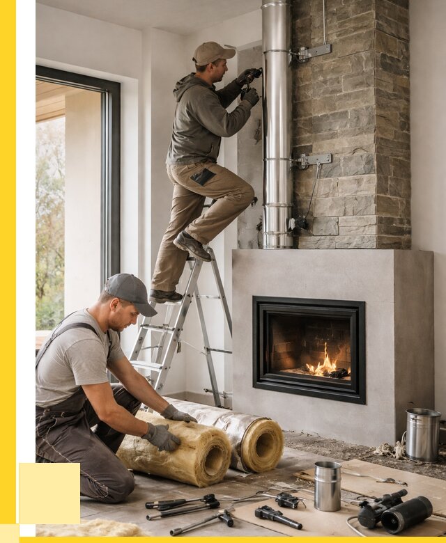 Монтаж дымоходов для каминов в Лесозаводске от 15507 р. ЭриданЛсз