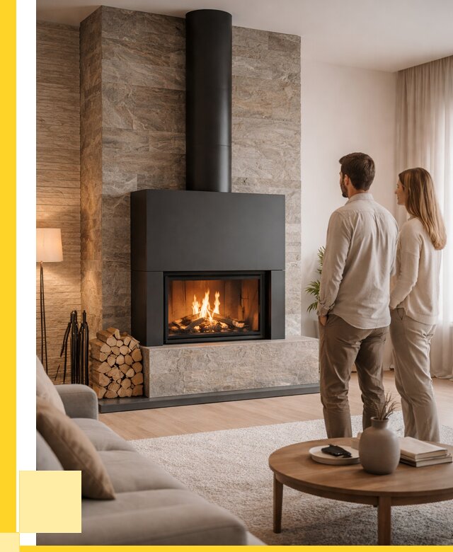 Закрытые камины под ключ в Лесозаводске от 124056 р., ЭриданЛсз