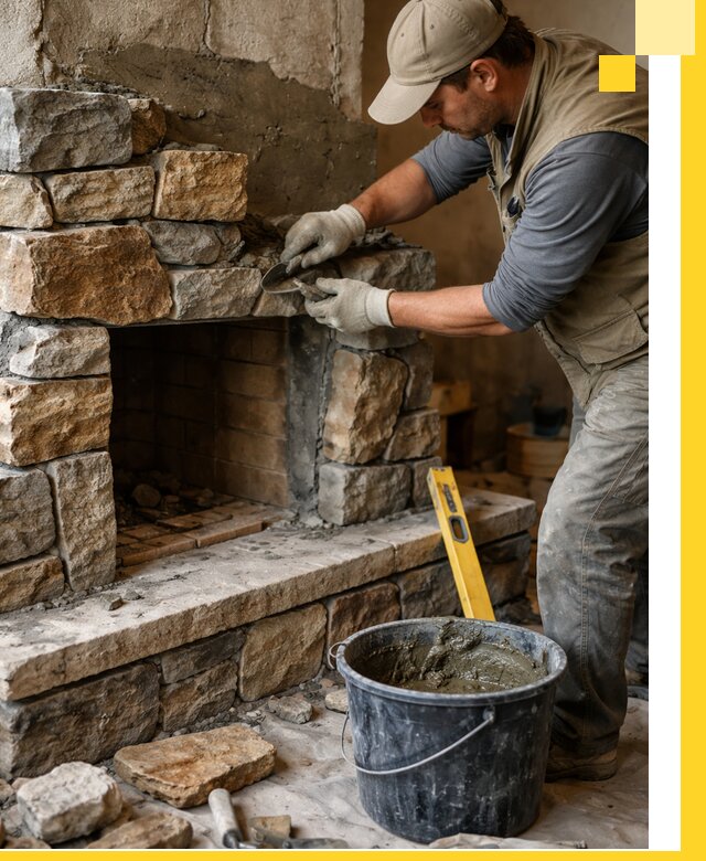 Изготовление и установка каменных каминов под ключ в Лесозаводске