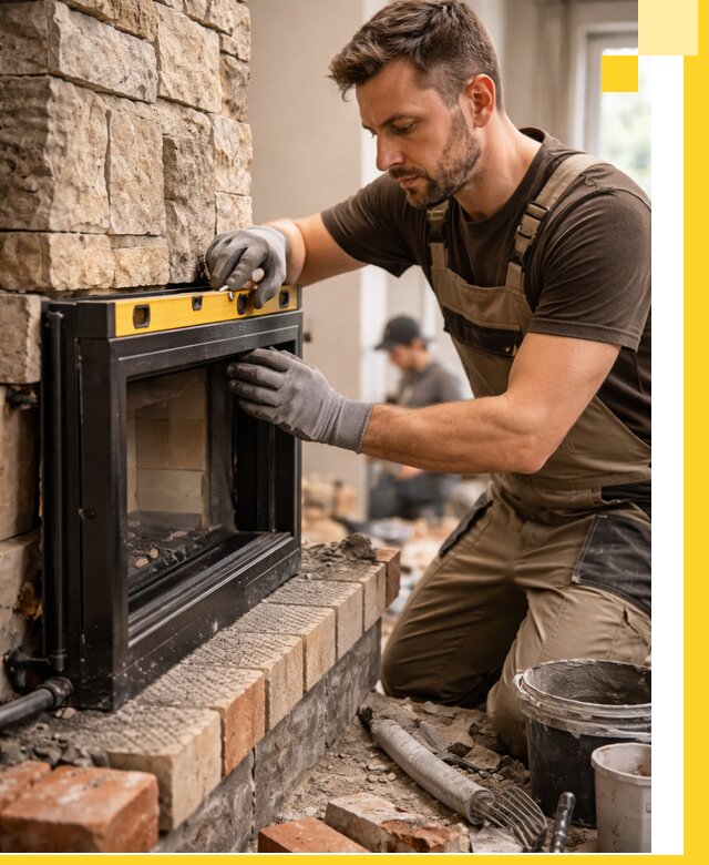 Дровяные камины под ключ в Лесозаводске: монтаж, обустройство