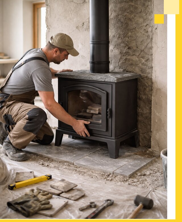 Профессиональный монтаж печей и каминов в Лесозаводске под ключ