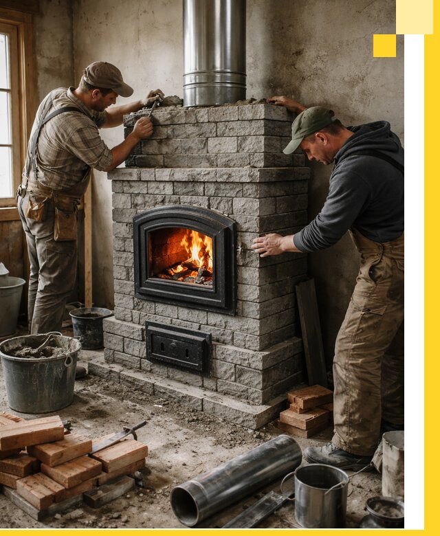 Производство, поставка и монтаж дровяных печей в Лесозаводске