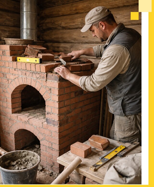 Изготовление и установка русских печей в Лесозаводске под ключ