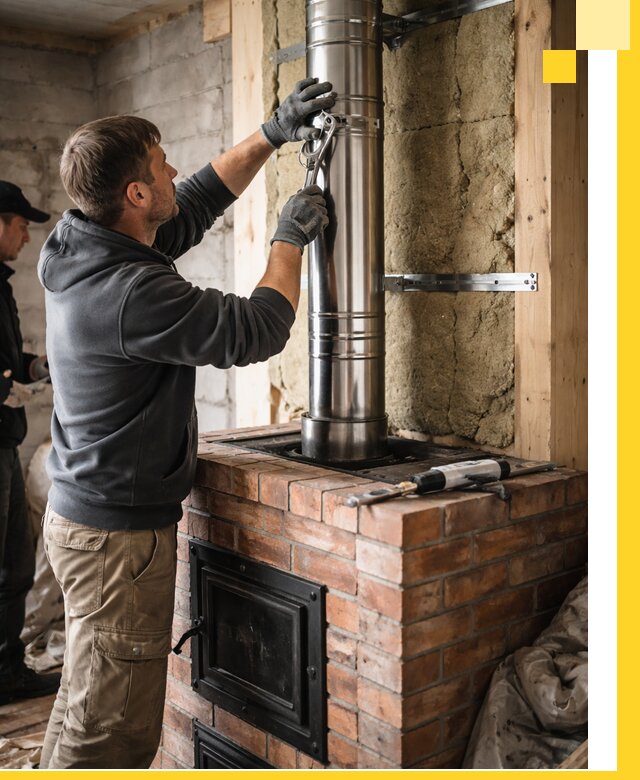 Изготовление и монтаж печей и дымоходов под ключ в Лесозаводске