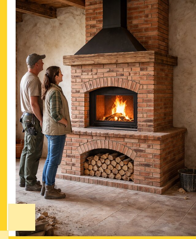 Печи камины из кирпича в Лесозаводске от 124056 р. | ЭриданЛсз