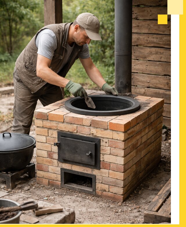 Изготовление и установка печей для казана в Лесозаводске под ключ