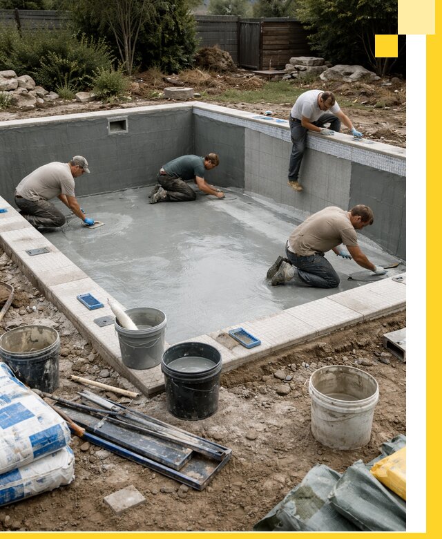 Изготовление и монтаж чаши бассейна под ключ в Лесозаводске