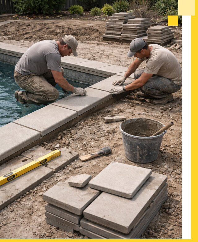 Установка и изготовление копингового камня для бассейнов в Лесозаводске