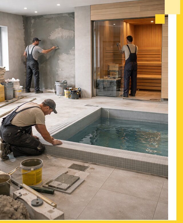 Проектирование и строительство сауны с бассейном в Лесозаводске