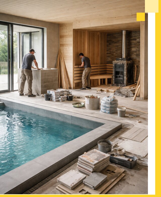 Проектирование и строительство бань с бассейном в Лесозаводске