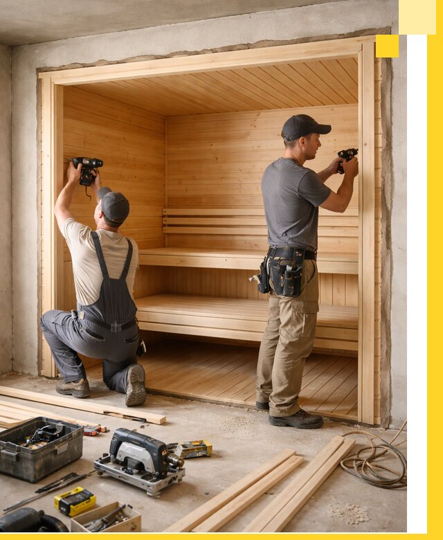 Монтаж саун под ключ в Лесозаводске — проектирование и установка