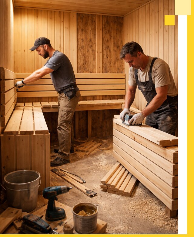 Профессиональный комплексный ремонт саун под ключ в Лесозаводске