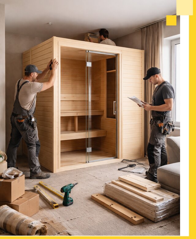 Установка и благоустройство саун в квартире в Лесозаводске