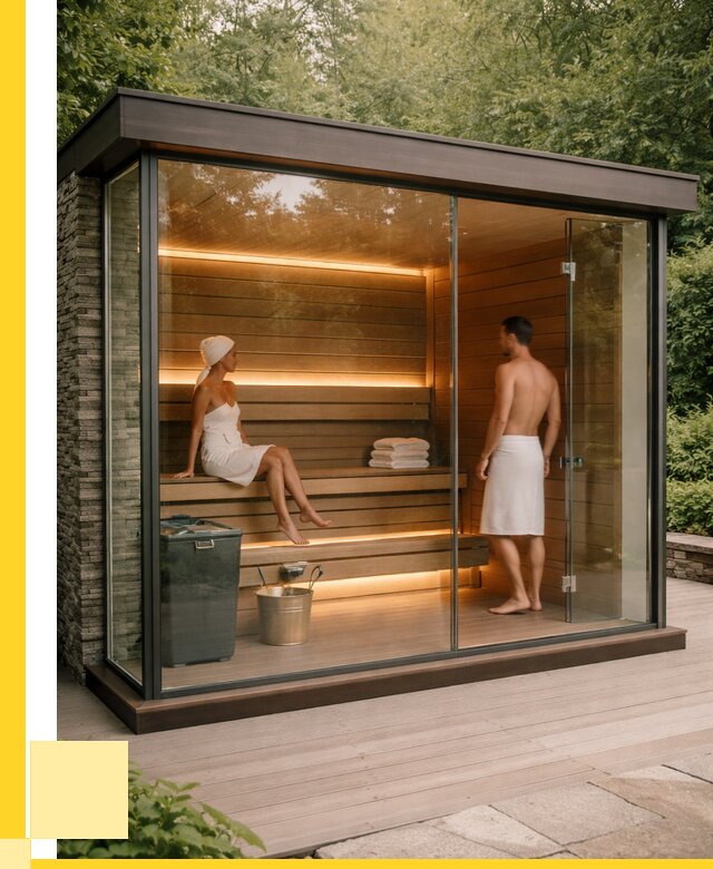 Сауна стеклянная и двери для сауны в Лесозаводске от 258450 р. | ЭриданЛсз