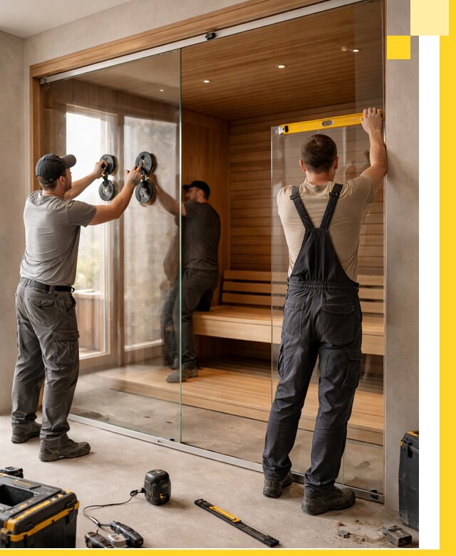 Производство и монтаж стеклянных саун под ключ в Лесозаводске