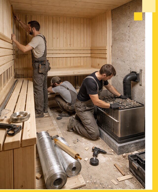 Индивидуальные сауны на заказ в Лесозаводске под ключ, проект и монтаж