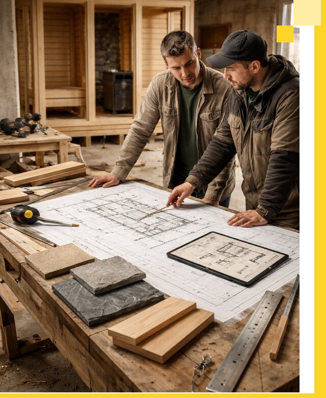 Проекты бань под ключ и планы строительства в Лесозаводске