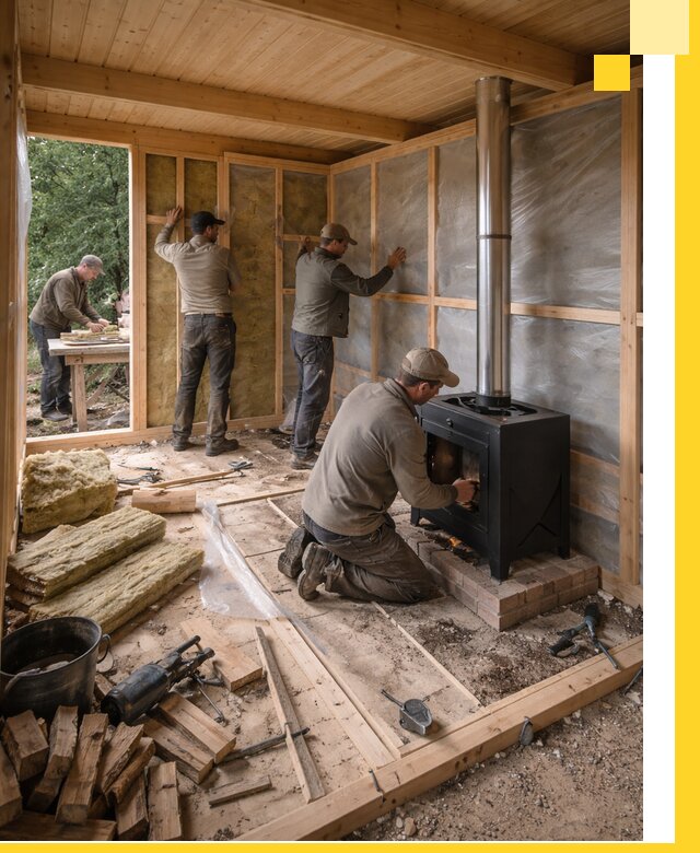 Профессиональный монтаж бань под ключ в Лесозаводске для дома