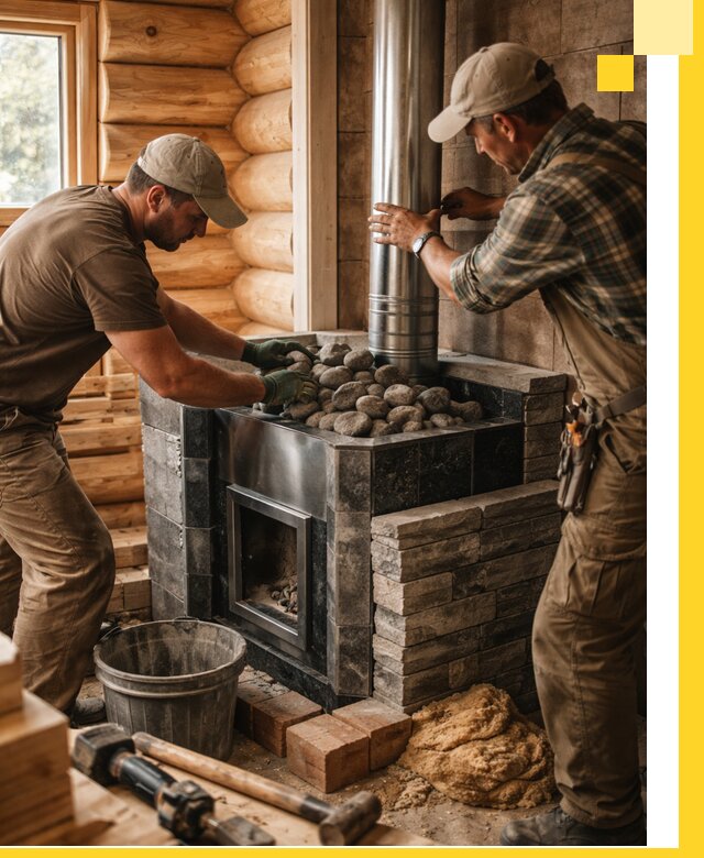 Строительство и отделка русских бань под ключ в Лесозаводске