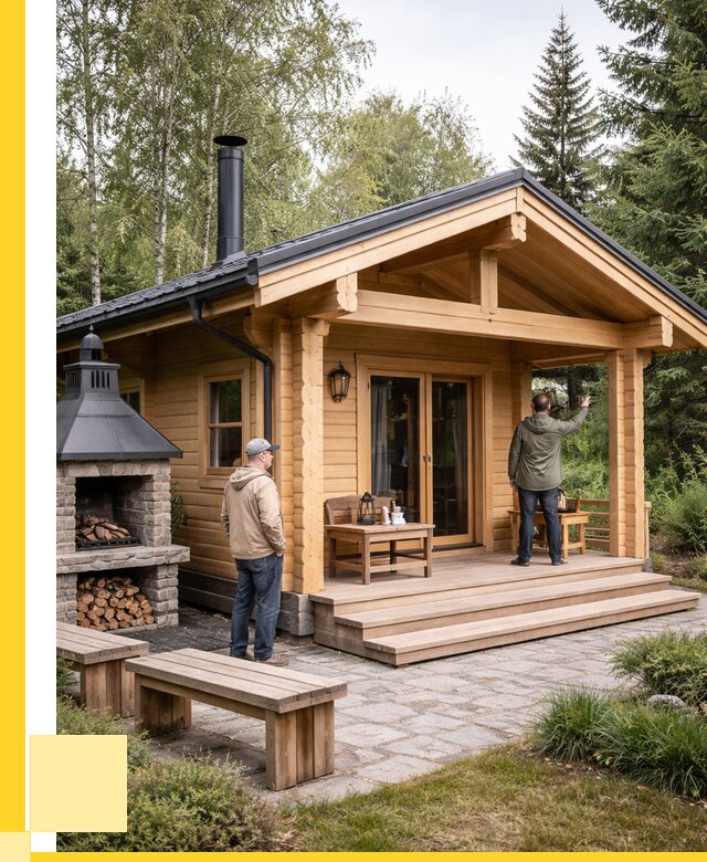 Деревянные бани под ключ в Лесозаводске от 465210 р. | ЭриданЛсз