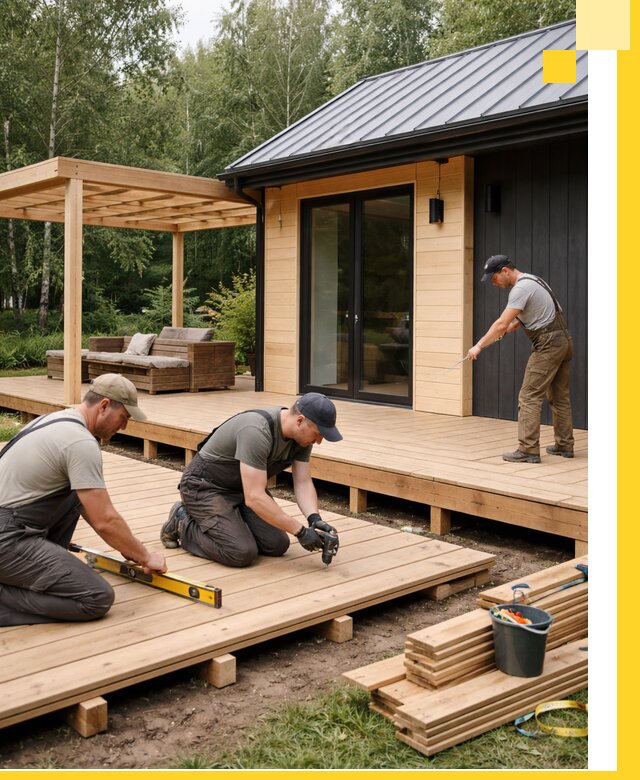 Строительство бань с террасой и бассейном под ключ в Лесозаводске