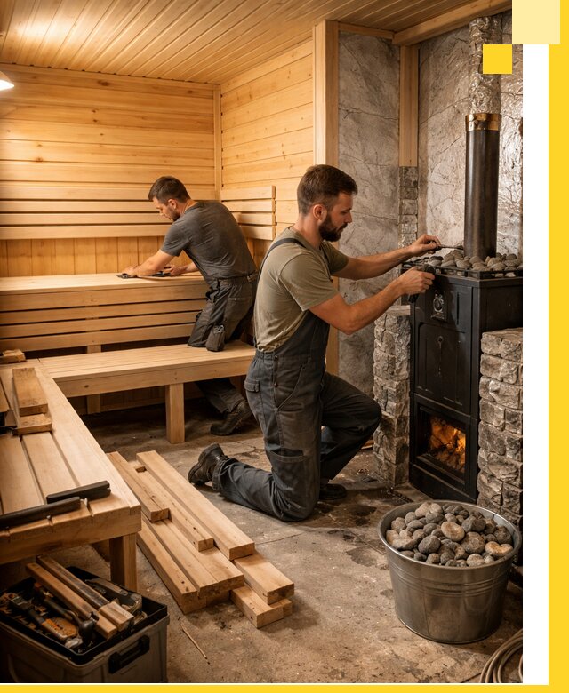 Дизайн и строительство интерьеров бань под ключ в Лесозаводске