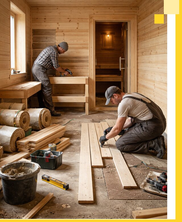 Индивидуальный проект бани с комнатой отдыха под ключ в Лесозаводске