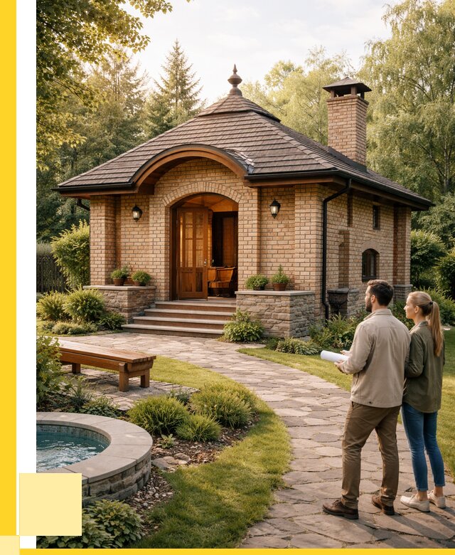 Проект кирпичной бани в Лесозаводске от 31014 р. | ЭриданЛсз