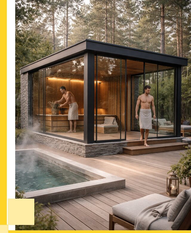 Стеклянные бани и двери в Лесозаводске от 465210 р. | ЭриданЛсз