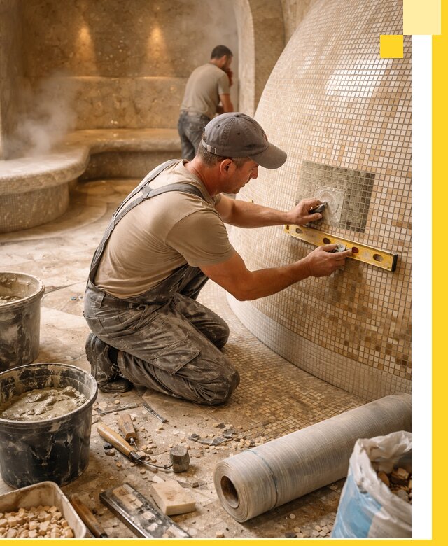 Хамам под ключ в Лесозаводске: проектирование, строительство, отделка