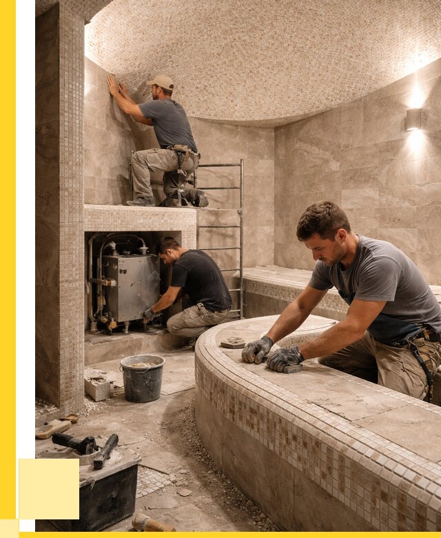 Монтаж хамамов под ключ в Лесозаводске от 258450 р. ЭриданЛсз