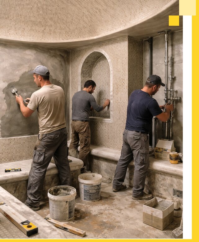 Профессиональный монтаж хамамов под ключ в Лесозаводске с гарантией