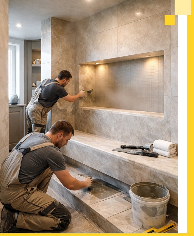 Профессиональное строительство хамама в квартире в Лесозаводске