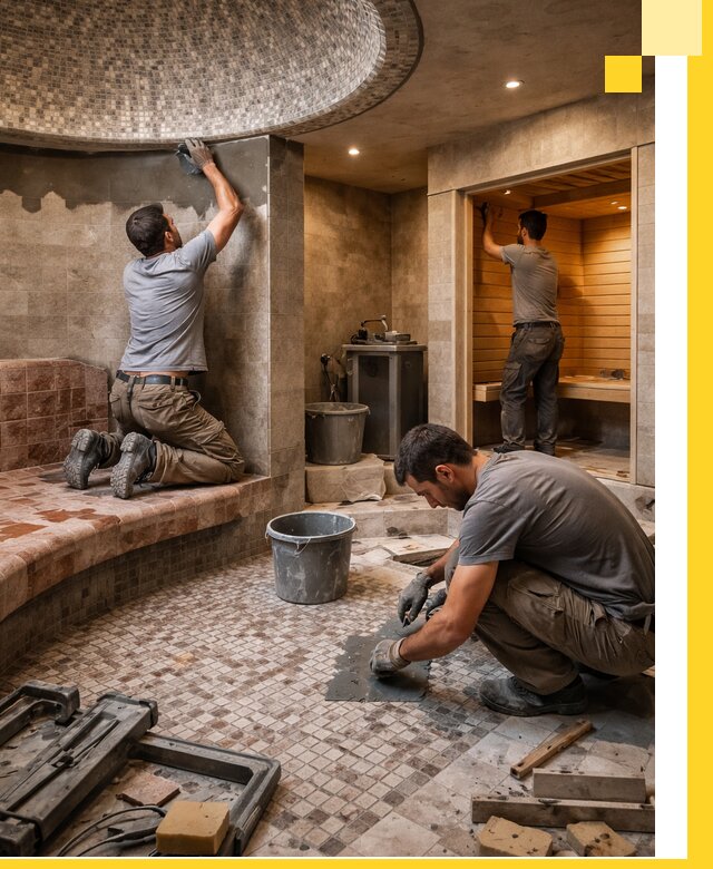 Проект и строительство хамама бани и сауны под ключ в Лесозаводске