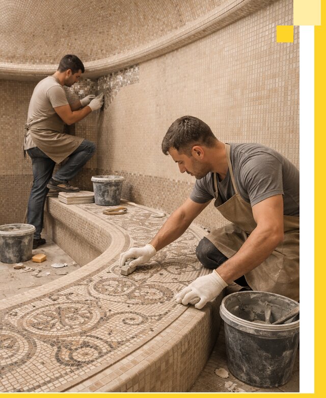 Плитка для хамама в Лесозаводске, укладка, подбор и поставка